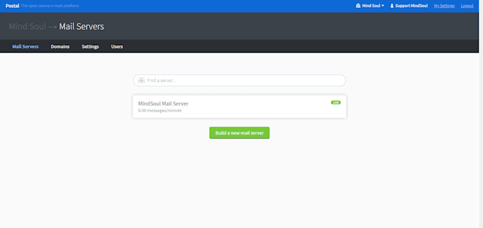 setup your own SMTP postal email server