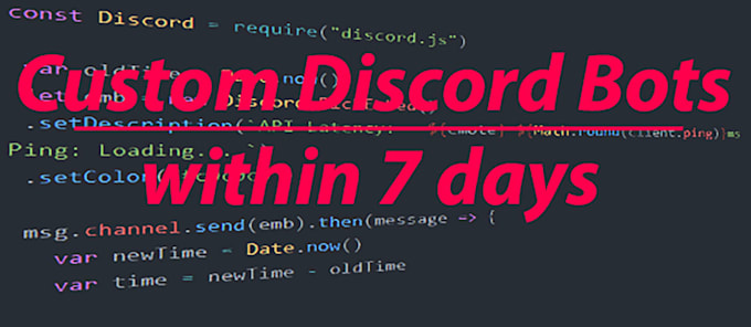 make custom discord bots for your needs, using discordjs