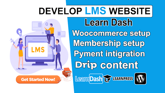 develop lms wordpress membership website with learndash