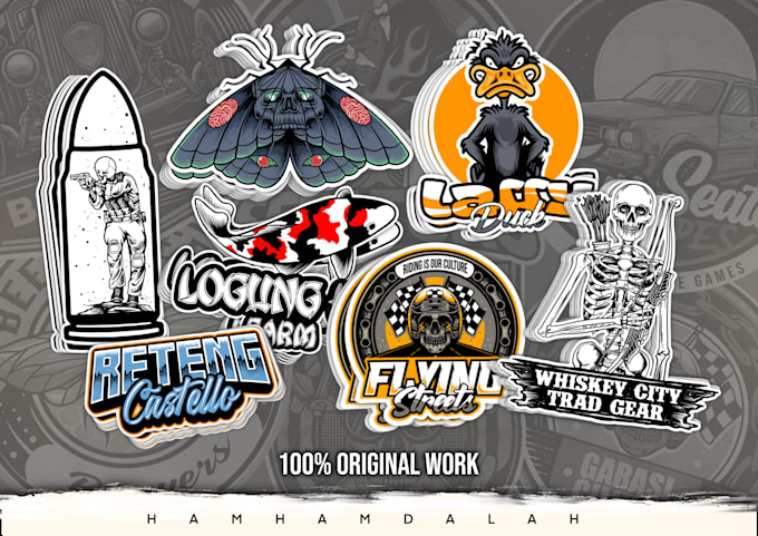 create custom stickers, patch, and label design