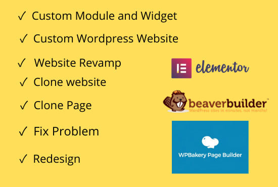 do any help and fix elementor wpbakery and beaver builder issues