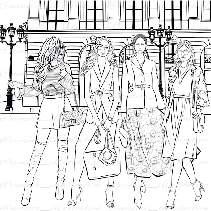 do fashion colouring pages
