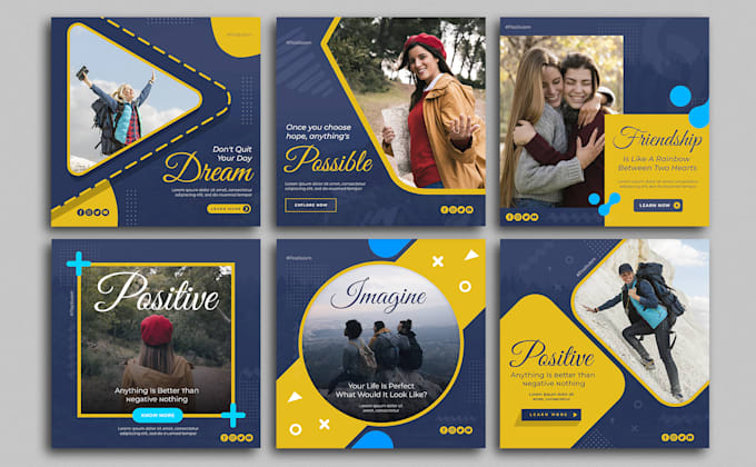 design instagram post and story templates