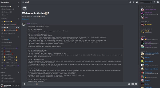 Discord Server Rules Layout - 02/2022