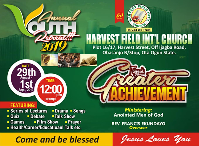 design a church, event flyer in 5 hours