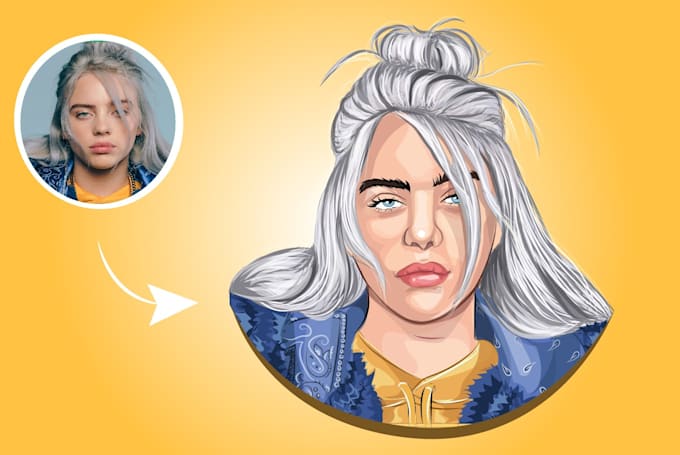 hand draw a vector portrait from your photos