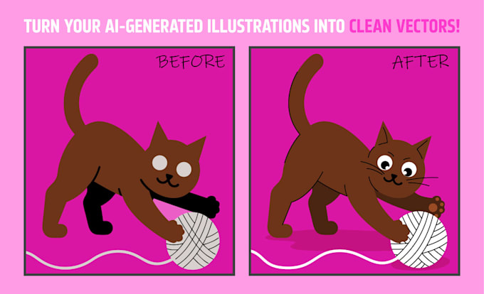manually fix and convert your ai art to clean vector