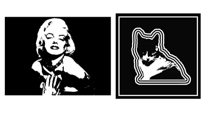 create your image a clear stencil or silhouette