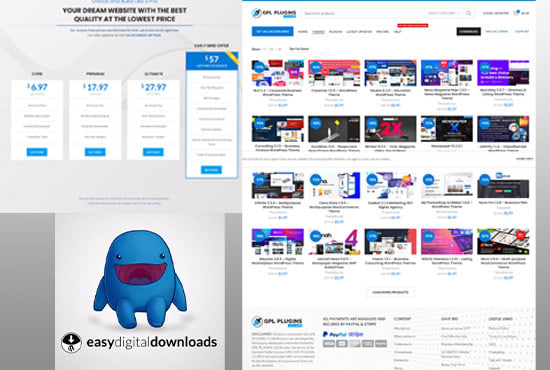 develop woocommerce or easy digital downloads ecommerce online store website