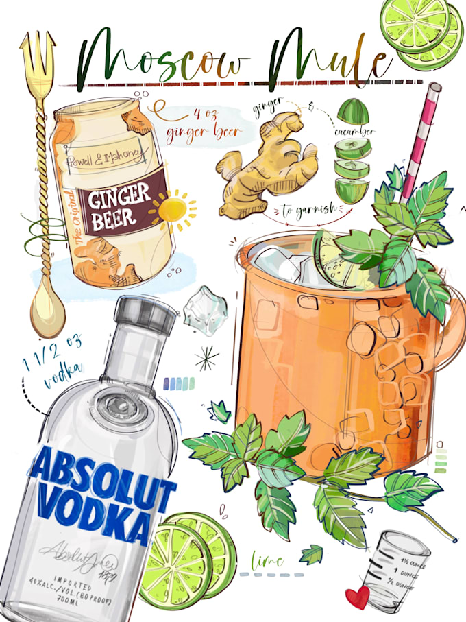create illustrated recipes for you and your business