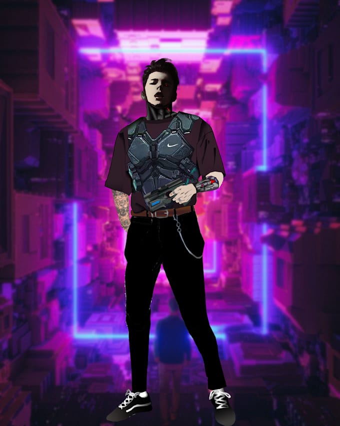 create cyberpunk and retro aesthetic characters