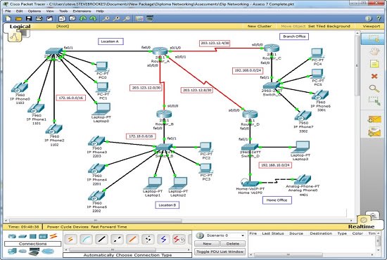 cisco packet tracer sample network download