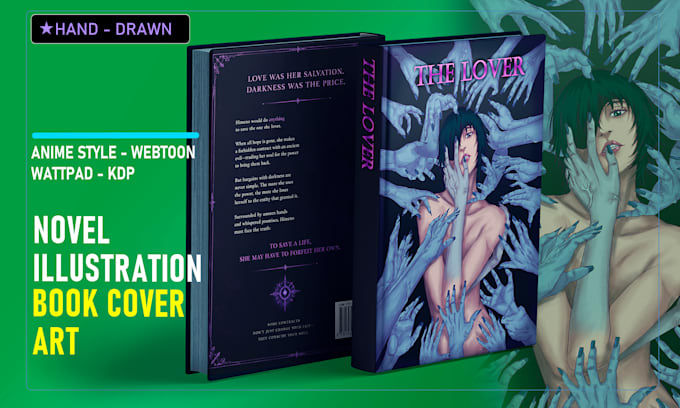 draw custom anime style book covers and novel illustrations