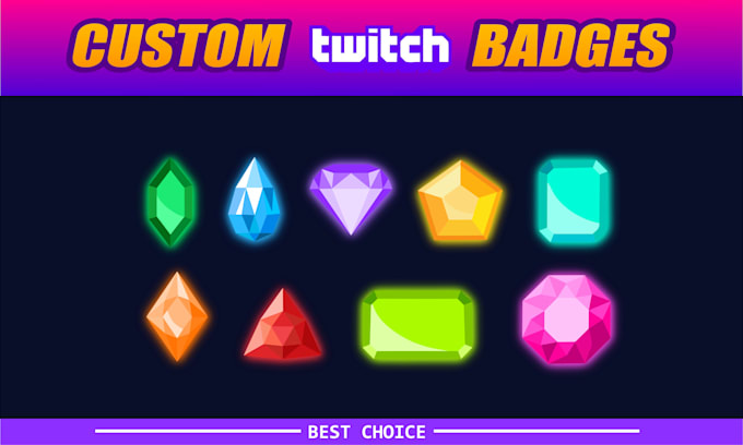 make amazing custom twitch, kick sub badges and emotes