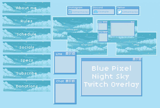 make unique and cute twitch overlays for your stream