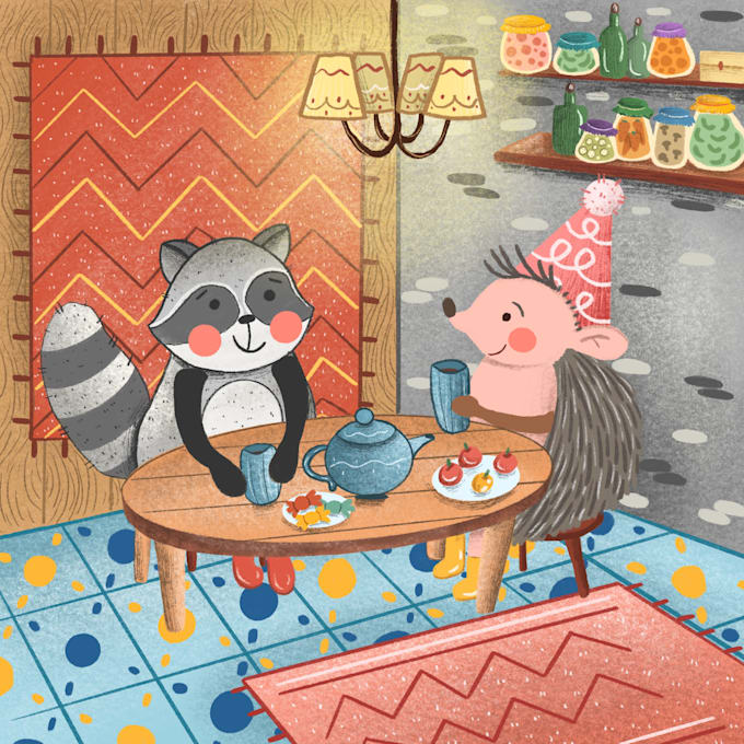 create children story book illustration