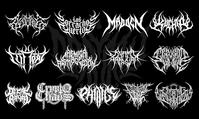 make a professional deathmetal or rock band logo