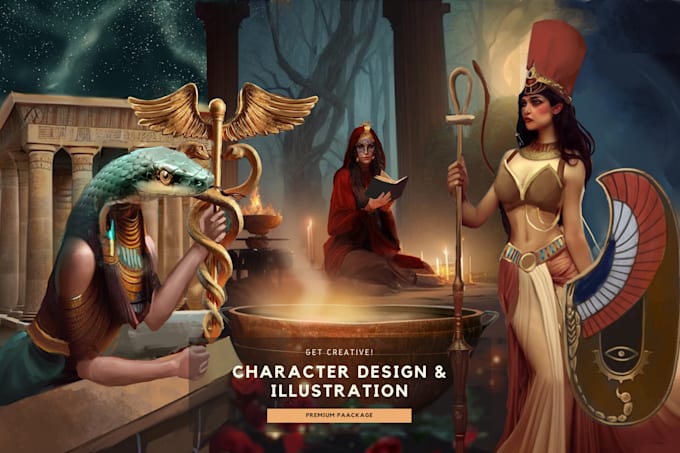 draw illustration for board game, card game, book
