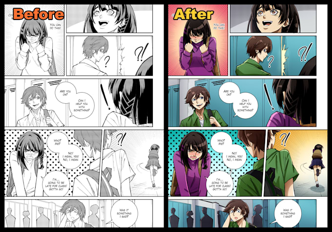 color any webtoon, manga or comic