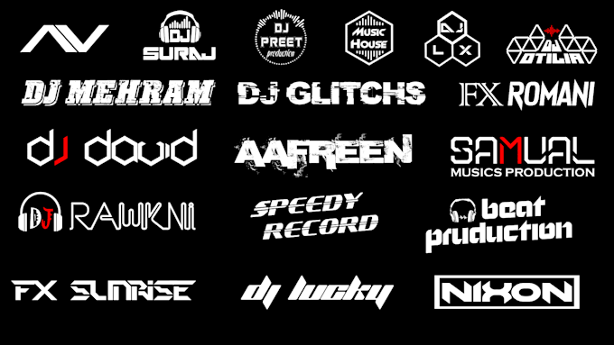 design your dj, music, band, visuals logo for less money