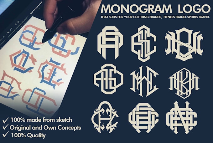 do a quick fancy monogram logo