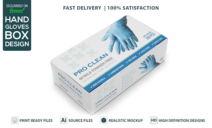 face mask box design, hand gloves box design