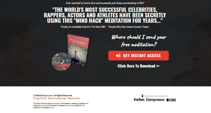 Create a high converting landing page for affiliate ...