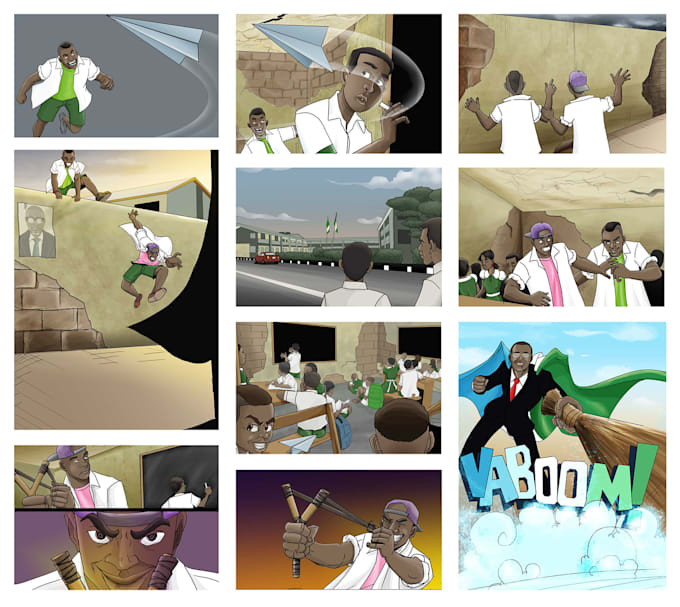 design creative storyboard illustrations