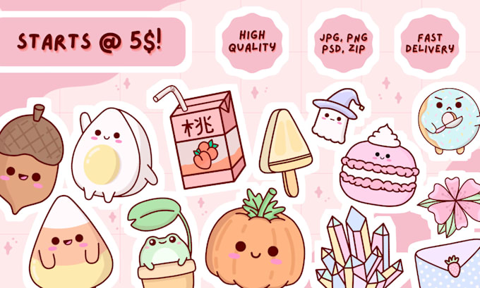 draw easy cute kawaii doodles illustrations