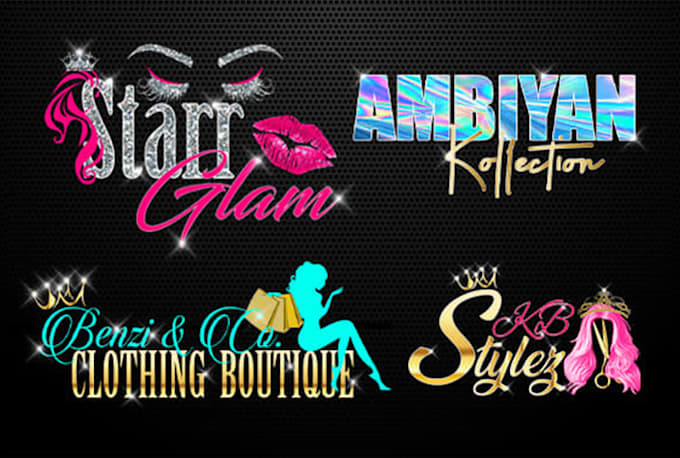 Design beautiful feminine fashion, beauty salon glitter logo by ...