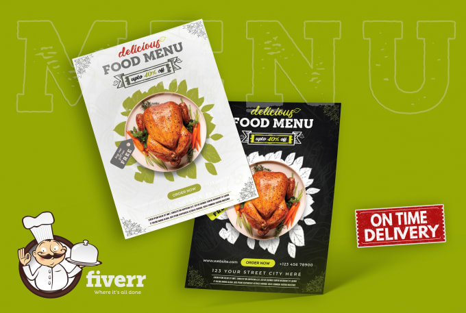 Design restaurant menu, food flyer, brochure and menu board by ...