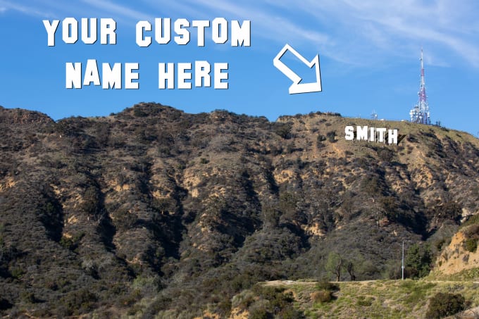 Create your custom text on hollywood sign los angeles by ...