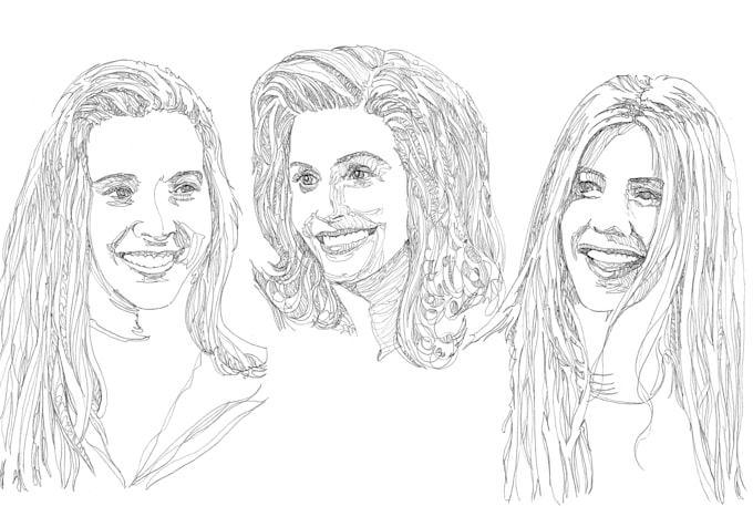 draw hand drawn scribble portrait sketch