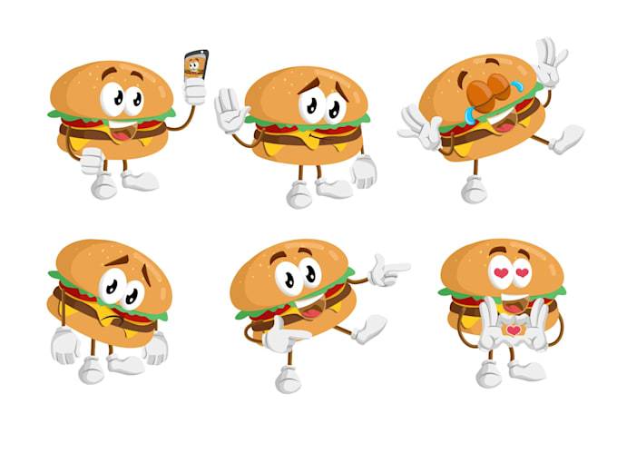 design flat cartoon character vector