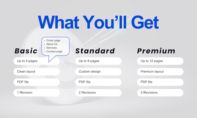 design a professional company profile for your business