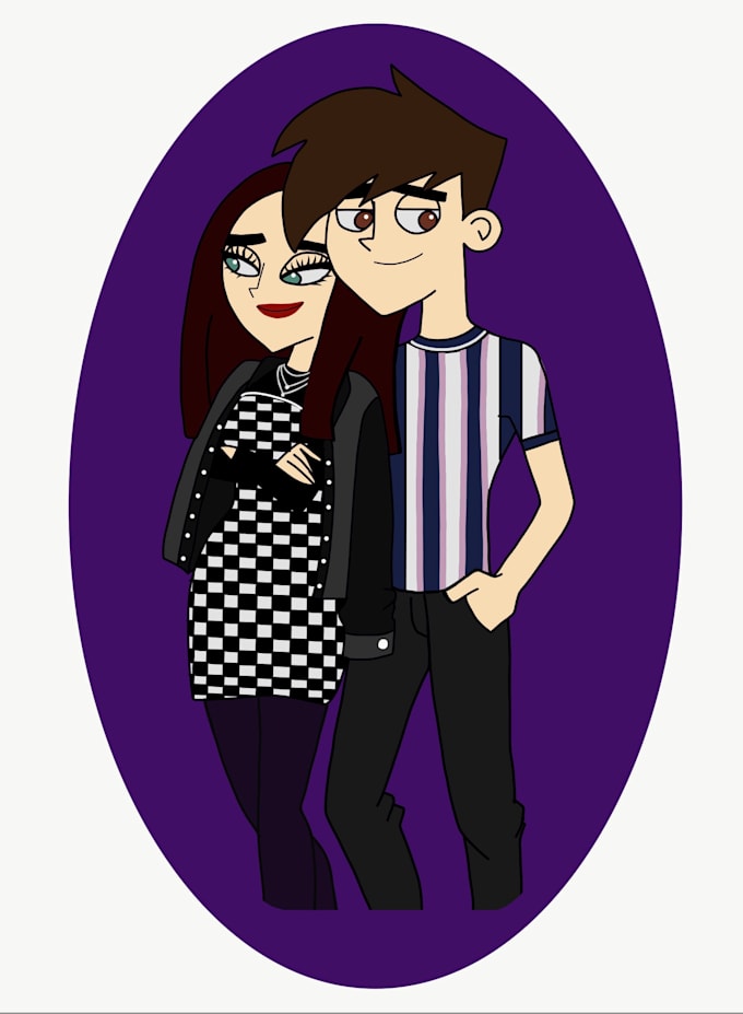 create a cartoon version of your couple