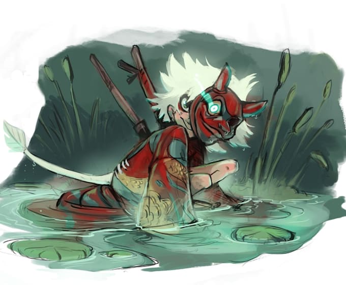 draw character designs, concept art and illustrations