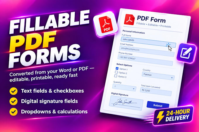 create jotform, typeform, google forms and fillable pdf forms in 12 hours