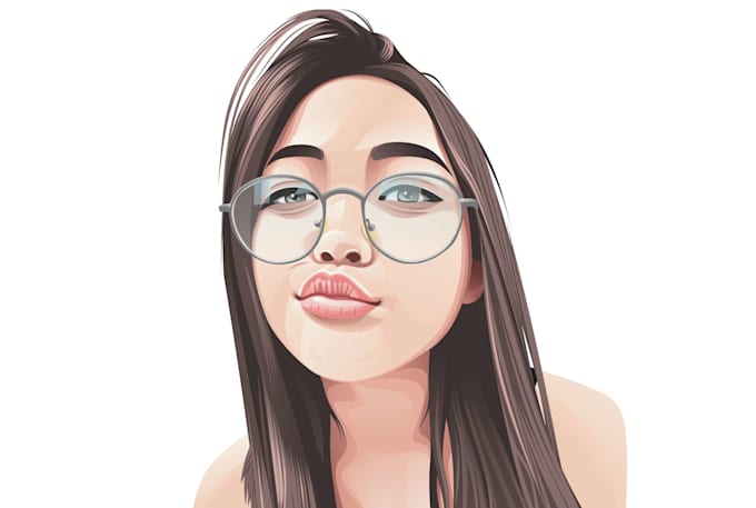 create realistic vector portrait of you