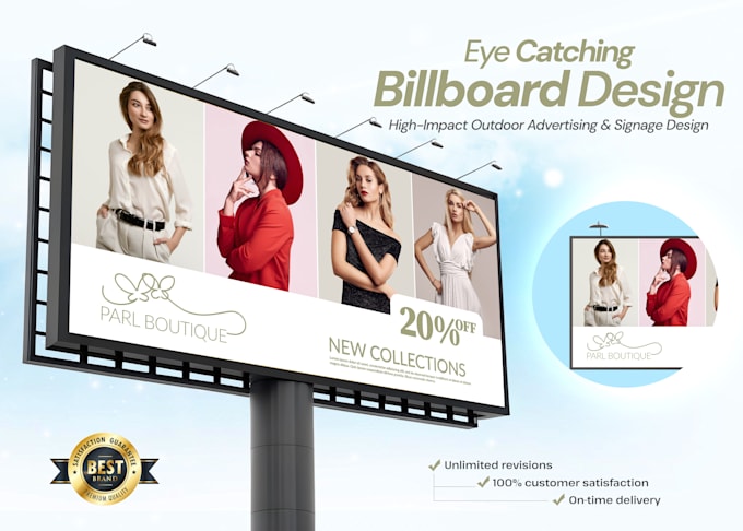 design eye catching billboard, signage and yard