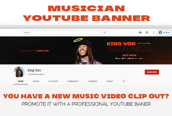 design your custom youtube banner