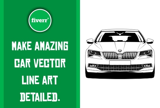 Make amazing car vector line art detailed or full color by Dewira | Fiverr
