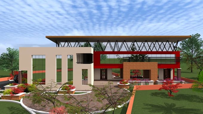 do your architectural design projects, 3d model and rendering exterior