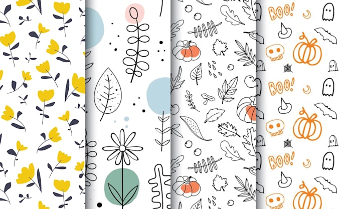 design a flat seamless pattern for kids