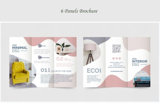 do a professional 6 panels brochure design