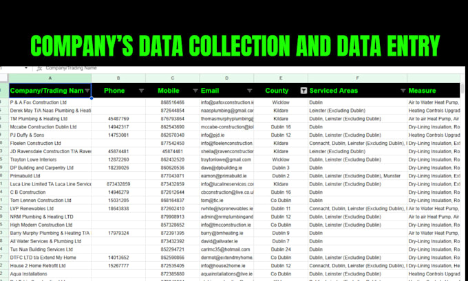 do data entry, data collection and web research