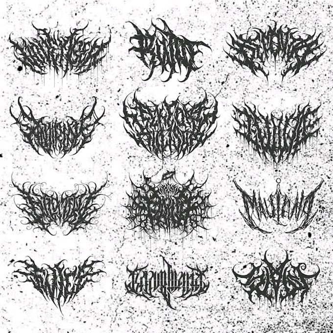 make custom brutal death metal, deathcore logo for your band