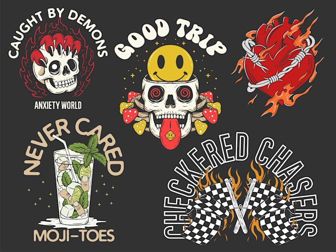 make hand drawn vintage skull or grim reaper t shirt design