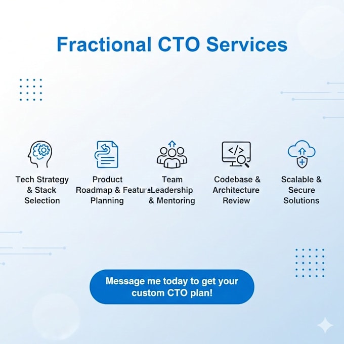 be your fractional cto and guide your tech strategy