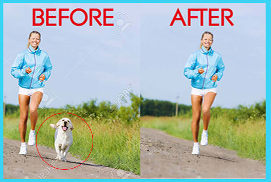 remove background and watermark by photoshop clipping path
